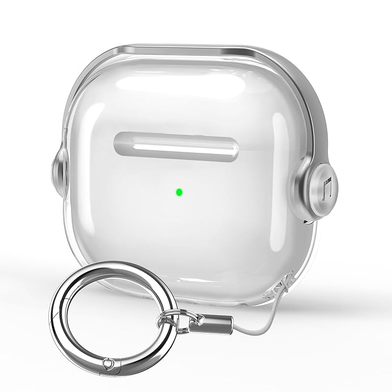 

HEIGKOIK [Released in 2024] Airpods 4 case AirPods 4th generation TPU transparent with lock Can be charged while wearing Shockproof lightweight