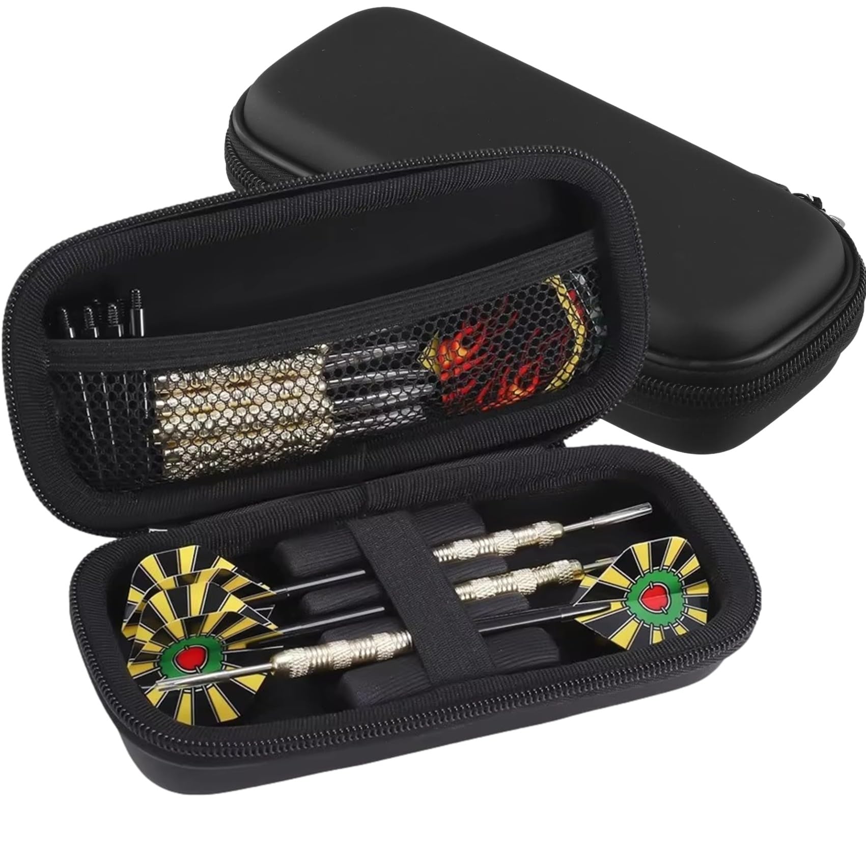 NOELAMOUR EVA hard case compact storage box holder shockproof waterproof portable black (holds 3 darts)