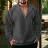 Men S Fleece Zip Up Cardigan Sweatshirt Loose Fit Autumn