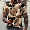 Brand Men's Summer Short Sleeve Three-dimensional Pattern 3d Printing Men's T-shirt Trendy Streetwear HD