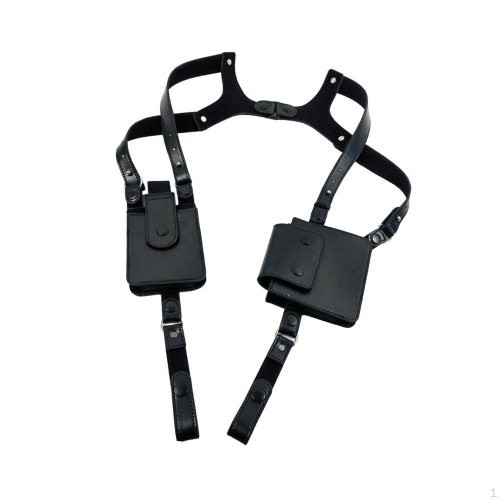 Hidden Underarm Shoulder Bag PU Leather Concealed Pack for Running Steampunk