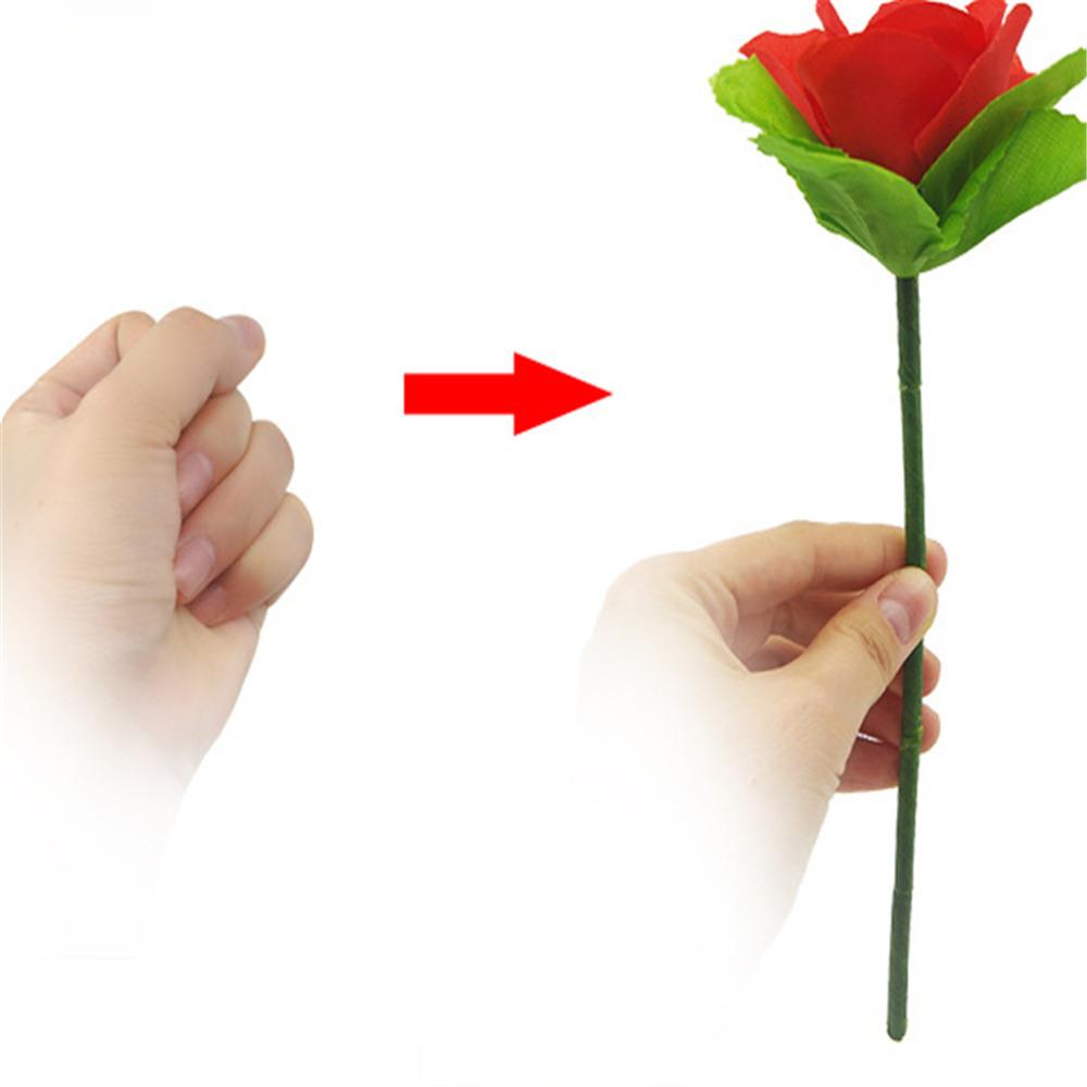 Folding Rose Appearing Magic Tricks Flower Disappear Suddenly Stage Street Performance Show Props Playthings for Adults Kids