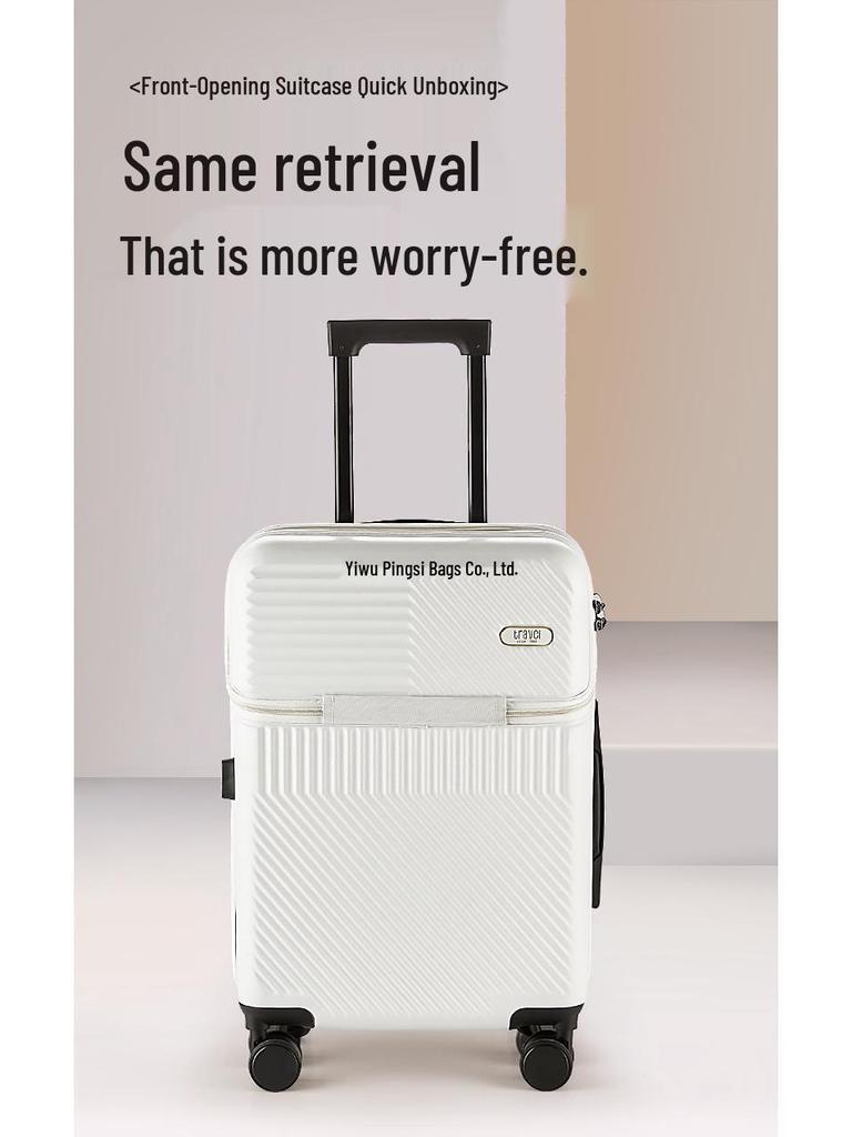 Ping Si 20-Inch Multifunctional Carry-On Suitcase for Women, Men, and Students