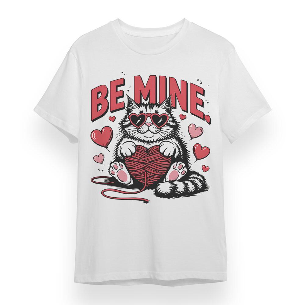 

Men s Plus Size T-shirt With Be Mine Graphic Unisex White 100% Cotton Tee USA XL