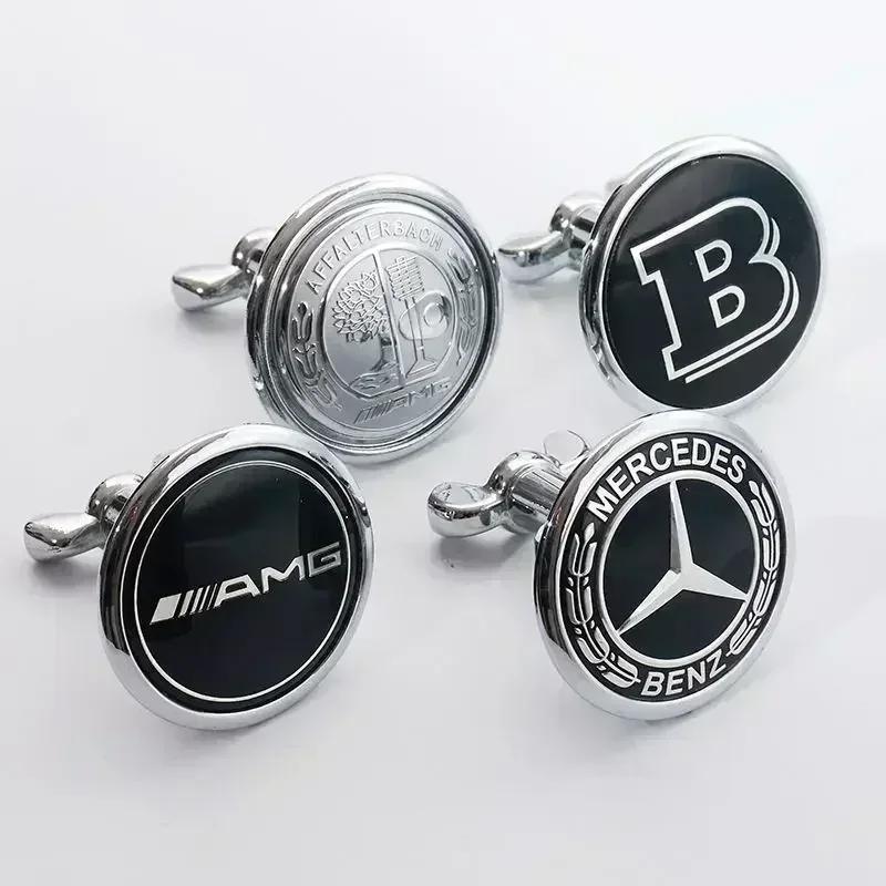 ESU5 45mm Car Front Emblem Badge Modified Bonnet Chrome Hood Cover for Mercedes Benz AMG W203 W204 C E S Class W210 W211 W220
