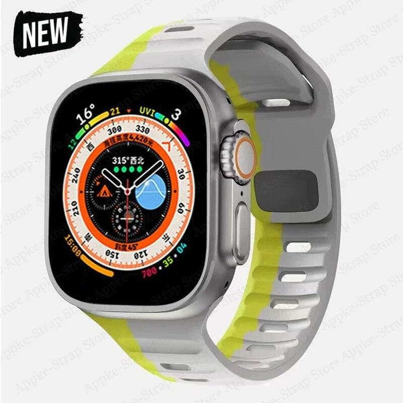 Silikonový řemínek pro Apple Watch Band ultra 2 49mm correa Náramek pro iwatch 9 8 7 6 5 SE 4 3 2 1 44 mm 40 mm 41 mm 45 mm 38 mm 42 mm řemínek k hodinkám