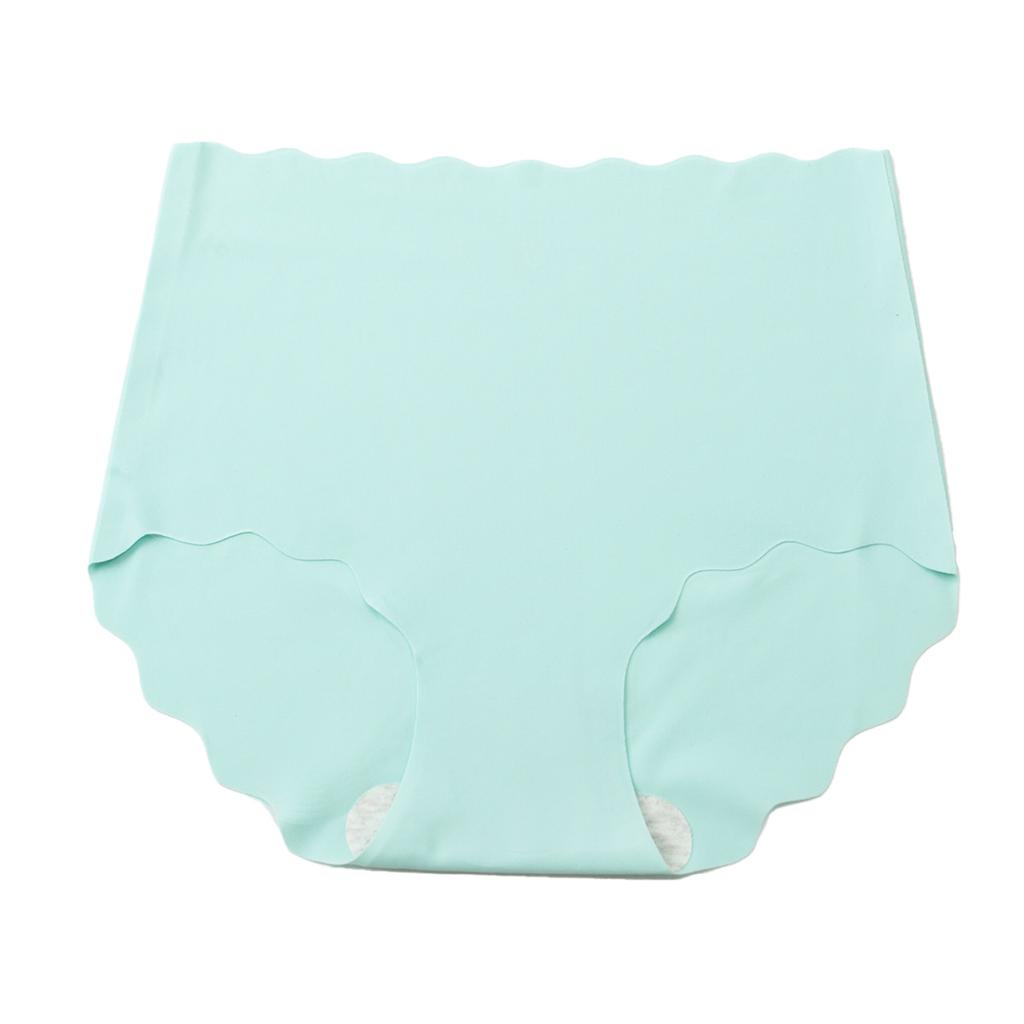 High Waisted Seamless Underwear for Women No Show Panties Cheeky Scalloped Edge Bikini Breathable Briefs Women's Soft Moisture-Wicking Stretchy Briefs
