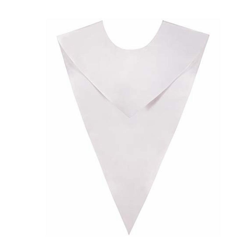

Plain Graduation Stole Solid Color Academic Celebration Accessories Graduate Ceremony Kids білий