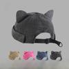 Cute Cat Ear Hat Unisex Cotton Sun Protection Cap With No Brim For Summer And Spring