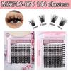 144 Stück 5D Cluster Wimpern Kit Gemischt 10-16mm D-Schwung Flauschiges DIY Wimpernverlängerungs-Set mit Kleber, Versiegelung und Pinzette