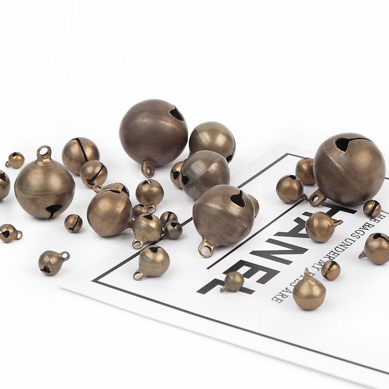 5/10/20/50 Stück 6/8/10/12/14/16/18/20/25 mm Kupfer Glöckchen Kleine Lose Perlen für Frohe Weihnachten Deko DIY Bastelzubehör