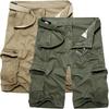 Letní pánské ležérní kombinézy bavlna volné vícekapsové cargo šortky outdoor velká velikost krátké kalhoty pantalones bez pásku