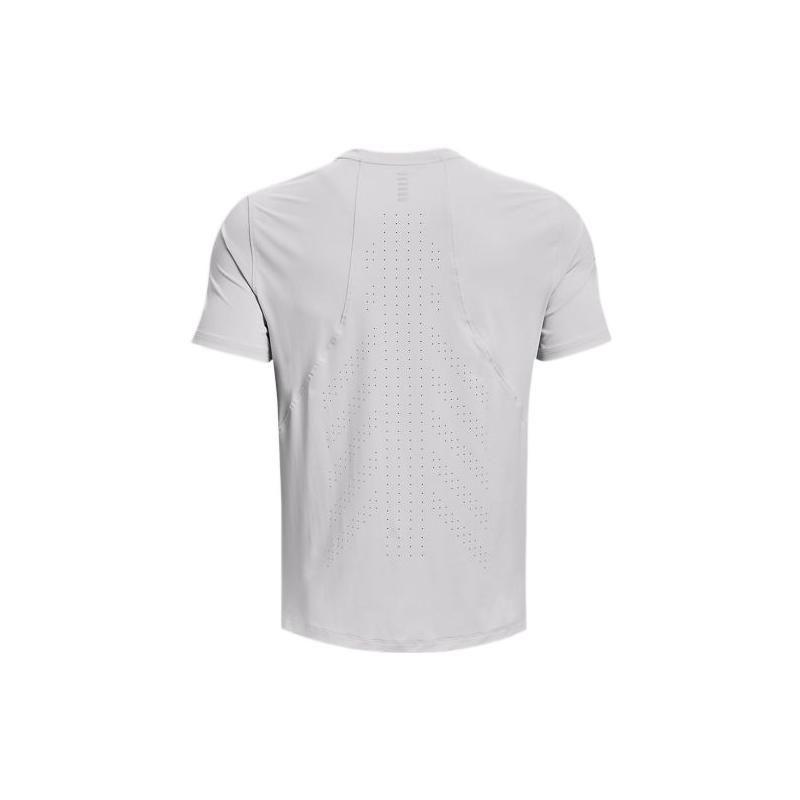 Under Armour Logo Print Running T-Shirt Men Tops Grey 1370338-014