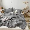 Korean Ruffles Quilted Summer Comforter Set Soft Skin-friendly Thin Blanket High Quality Princess Pleated Quilts