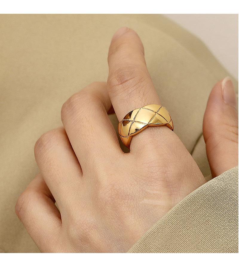 HYACINTH Korean Metal Scratch Index Finger Ring - Cold Style Fashion Temperament