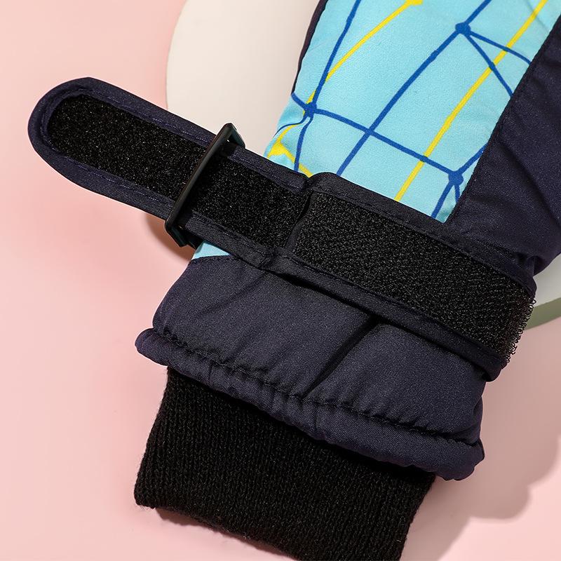 Winddichte Kinder Ski- & Radhandschuhe, Alter 5-10: Warme Outdoor-Sport-Handschuhe mit Druckgitter für Kälteschutz im Winter