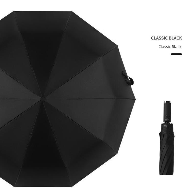 Large Ten-Rib Folding Umbrella for Two People, Business Use, Sun and Rain Protection, Sunshade Umbrella, Bulk Advertising Printing