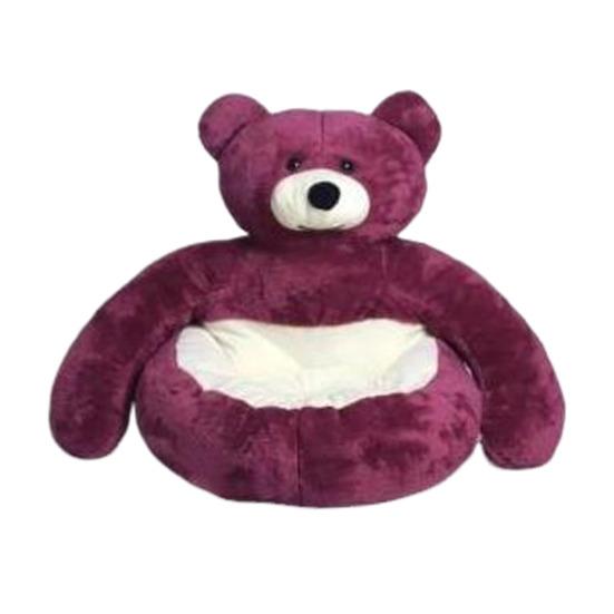 

Кровать для собаки в виде плюшевого мишки, теплая пушистая кровать-софа для кошки с подлокотниками, нескользящая, съемная, моющаяся, уютная кровать-обнимашка в виде мишки для кошек и собак S