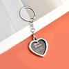 Double-Sided Heart-Shaped Photo Keychain - Couples' Keepsake Gift