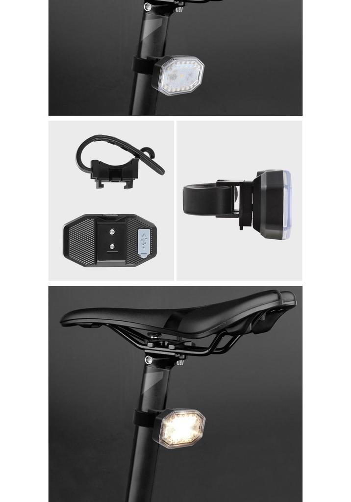 Rainproof LED Bicycle Tail Lights, USB Rechargeable, High Brightness Safety Warning for Cycling