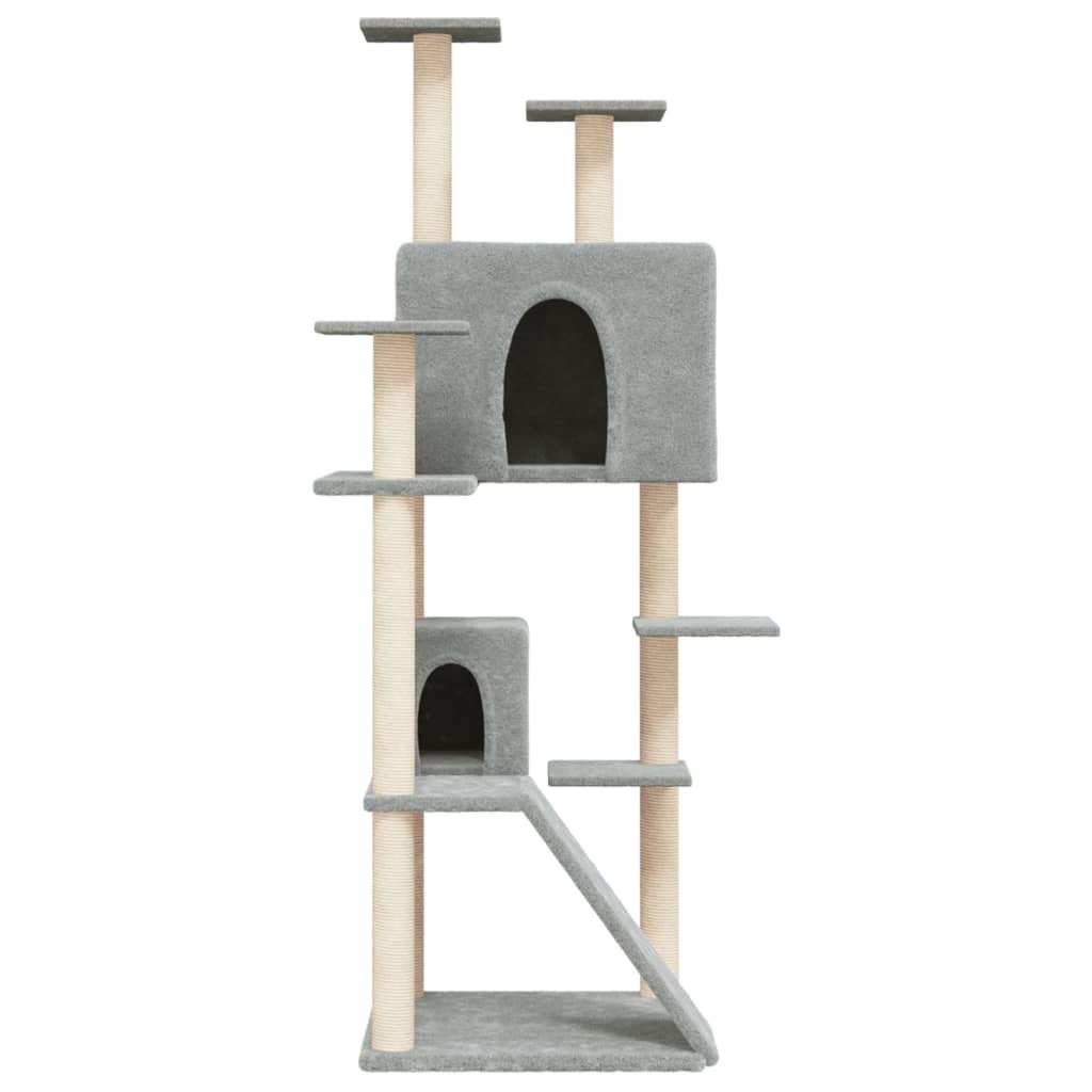 Scratching Post with Sisal Scratching Posts Light Grey 153 cm
