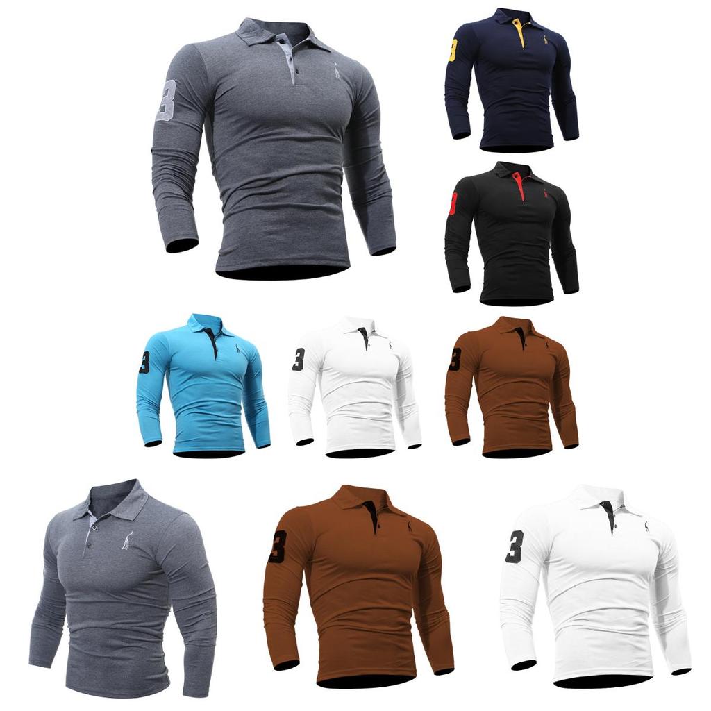 Premium Quality Men's Stylish Slim Fit Long Sleeve Basic Muscle Tee Shirts For Daily Wear