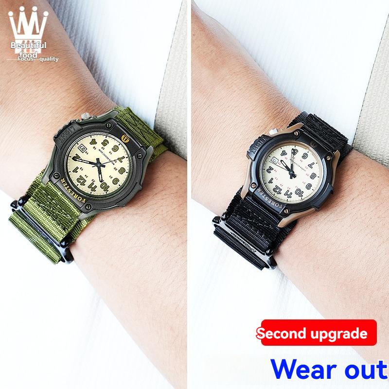 Bracelet de montre unisexe en nylon et toile modifiés, 19 mm, pour la série Casio Retro Forester FT-500WC AW-80. Accessoire sport.