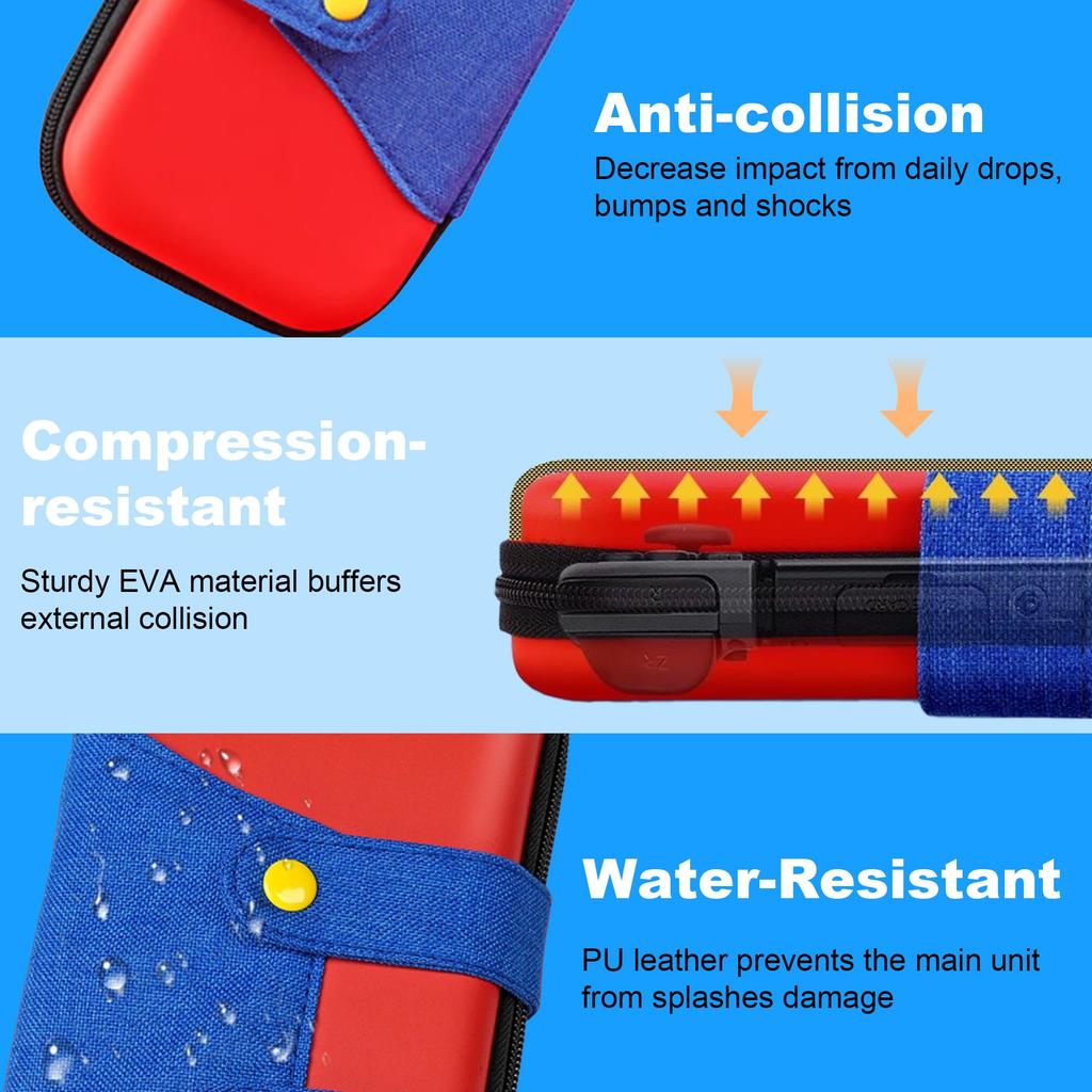 Carrying Case for Switch 2 Model(2025),Portable Hard Shell Carry Game Bag for Switch 2 Console and Accessories with 10 Game