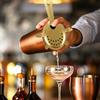 Stainless Steel Cocktail Strainer Bar Tool with Spring Coil Handle for Mixing Drinks and Filtering Ice