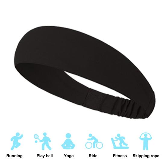 Men Women Running Headband Solid Color Elastic Fashion Workout Headband Moisture Wicking Breathable Gym Sweat Band Fitness Yoga