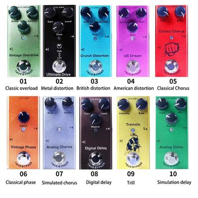 Ηλεκτρική Κιθάρα Vintage Overdrive Εφέ Μονό Μπλοκ Εφέ 9V Μικρό Πεντάλ Κιθάρας Αξεσουάρ Μουσικών Οργάνων