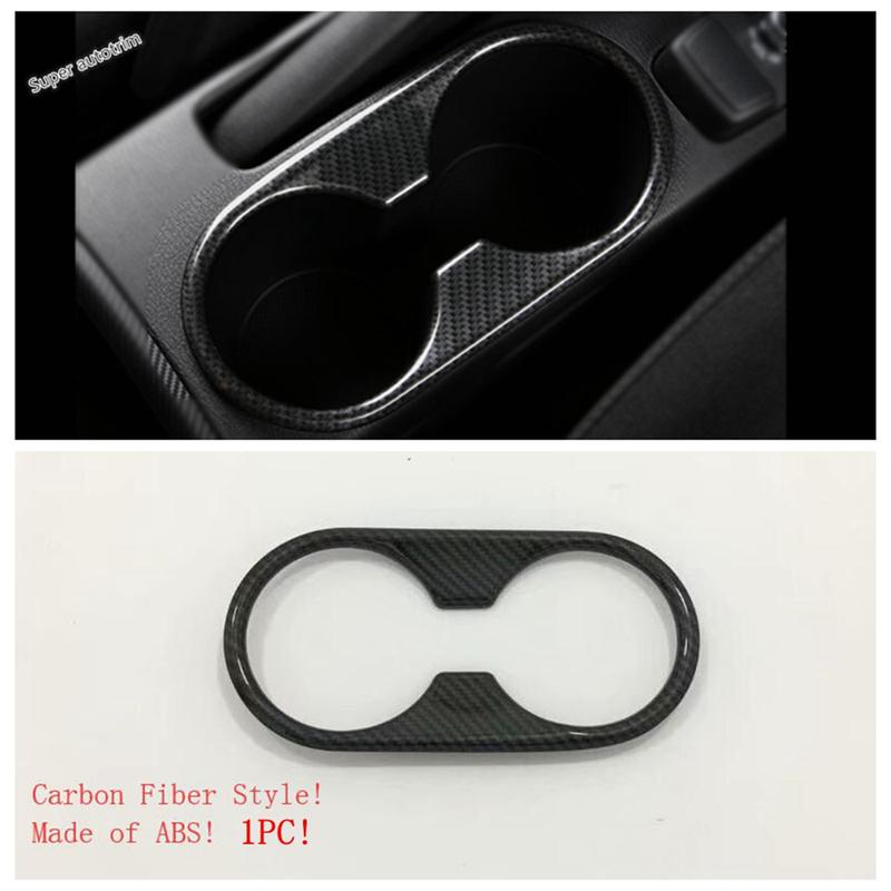 Steering Wheel / Gear Shift Panel / Water Cup Holder Cover Trim For Mazda CX-3 CX3 2016 - 2024 Carbon Fiber Accessories Interior