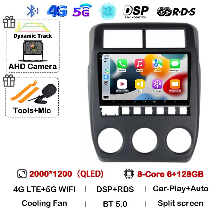 Android 14 Wireless Carplay+Auto WIFI+4G Car Radio For LADA NIVA 2022 Multimedia Stereo Video Player GPS Navigation 360 Camera