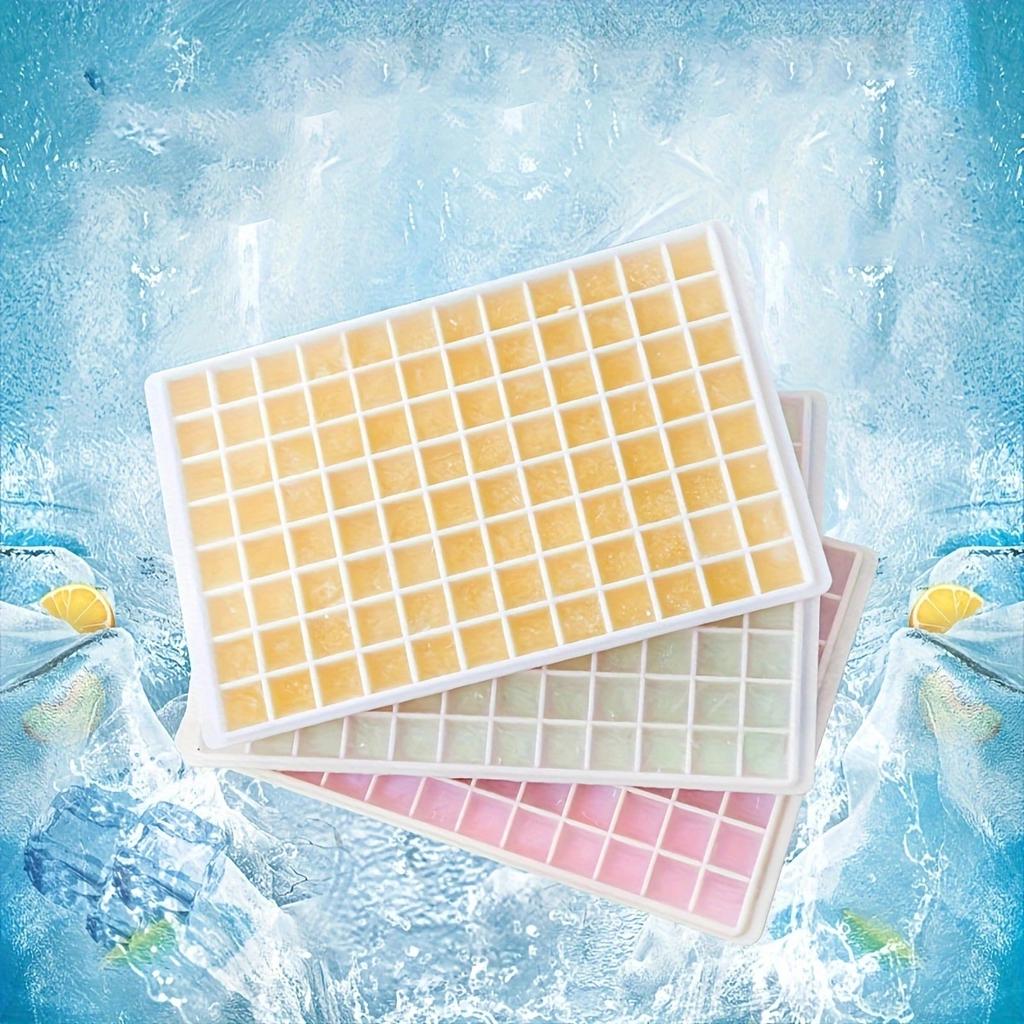 1pc/2pcs-Quick-Freeze, Space-Saving 96 Mini Cube Silicone Ice Tray - Foldable, Food-Grade Mold for Refreshing Summer Drinks