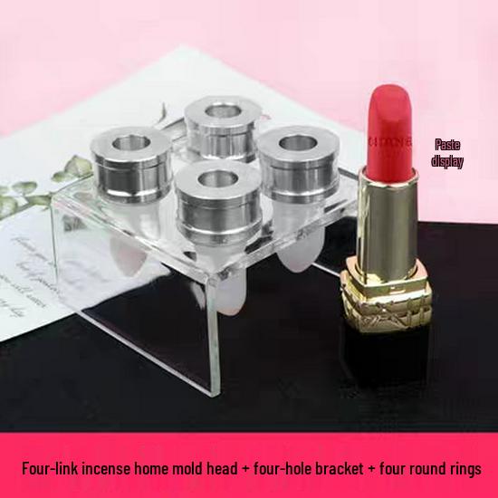DIY 4-Cavity Lipstick Mold - 12.1mm Diameter, Silicone Pacifier & Chocolate Baking Mold