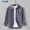 Men's Linen Long Sleeve Casual Shirt