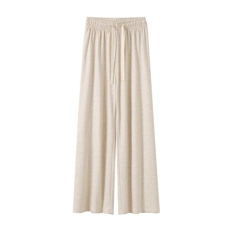 Wide-leg Pants Autumn and Winter New High-waisted Thin Loose Straight Pants Gray Casual Trousers Women's Clothing