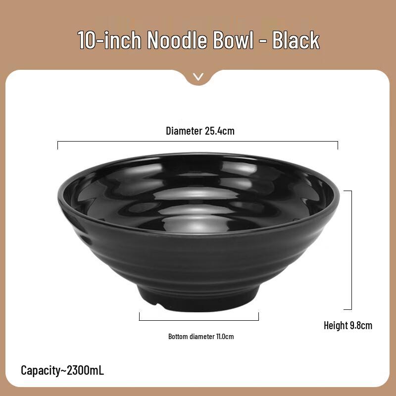 Zhishi 10-Zoll Melamin Nudelsuppenschüssel Set