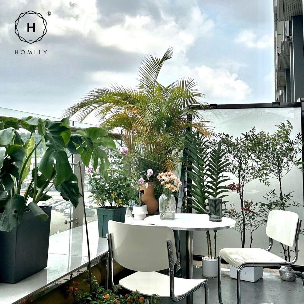 Homlly Yokii Bistro Coffee Table with Steel Frame