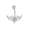 Crystals Star Dangled Belly Button Rings Stainless Steel Dainsty Zircon Navel Ring Belly Piercing Body Jewelries