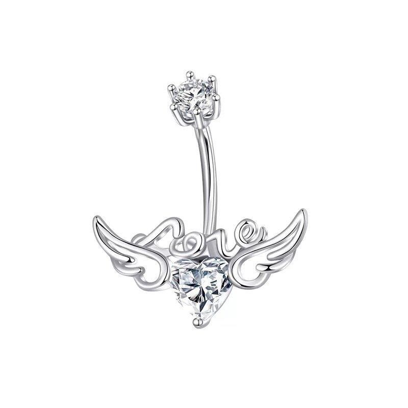 Crystals Star Dangled Belly Button Rings Stainless Steel Dainsty Zircon Navel Ring Belly Piercing Body Jewelries