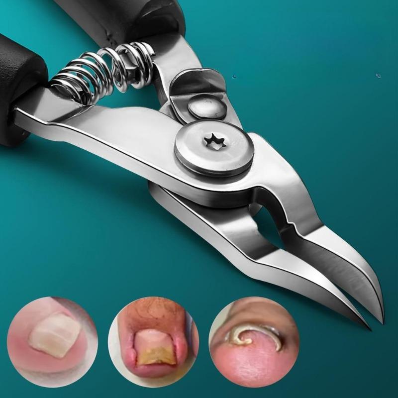 Moderner Zehennagelknipser aus Edelstahl mit konkaver Kante – scharfe, gebogene Klinge