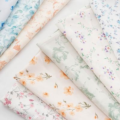 150x50cm/150x200cm Weicher Chiffonstoff mit Blumendruck für Sommerkleider Damenkleidung Handgemachtes DIY-Stoff TJ7500