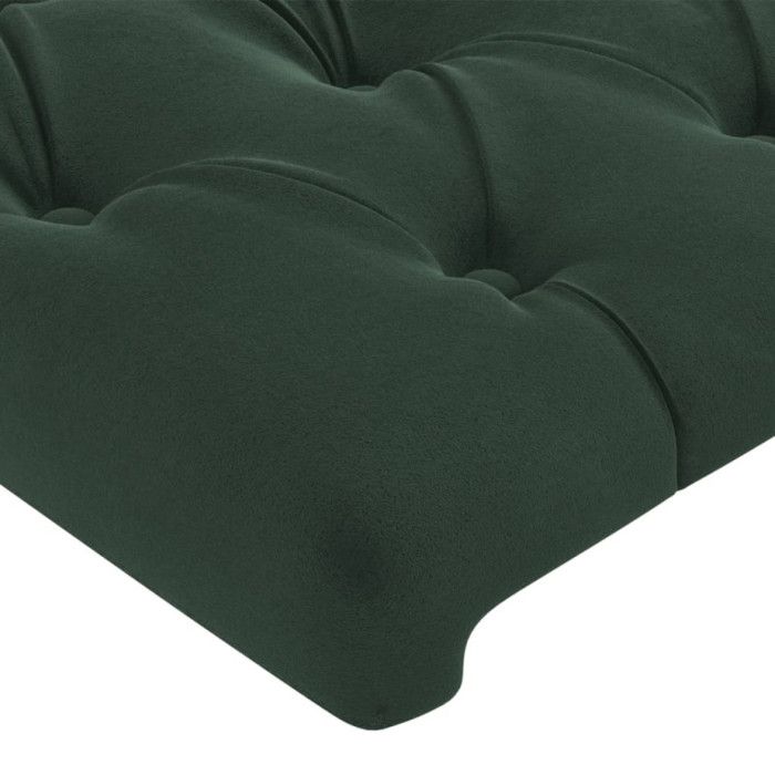 VidaXL Tête de Lit Meuble de Chambre à Coucher Accessoire de Lit Simple Tête de Cadre de Lit Intérieur Vert Foncé 80x7x78/88 346309