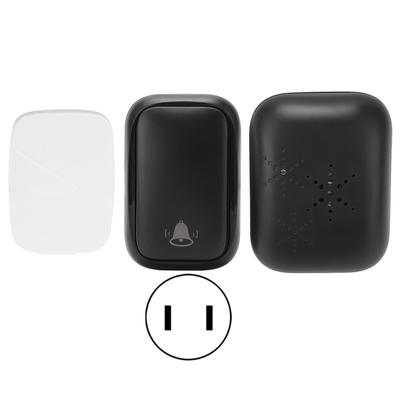 Wireless Music Doorbell Battery Free Self Generating Long Control Distance Black AC