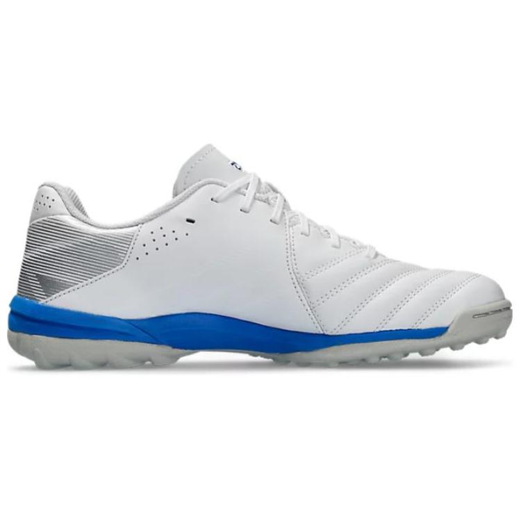 Asics כדורגל נוח פשוט TF (גומי ניצים) נעלי כדורגל גברים נעלי כדורגל לבן כחול 1113A038-101