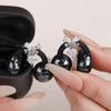 Orecchini Glamour con Pietre di Zircone Accessori Vestibilità Perfetta per Cuffie Freeclip 1 2 Fascino Design a Clip Sicuro