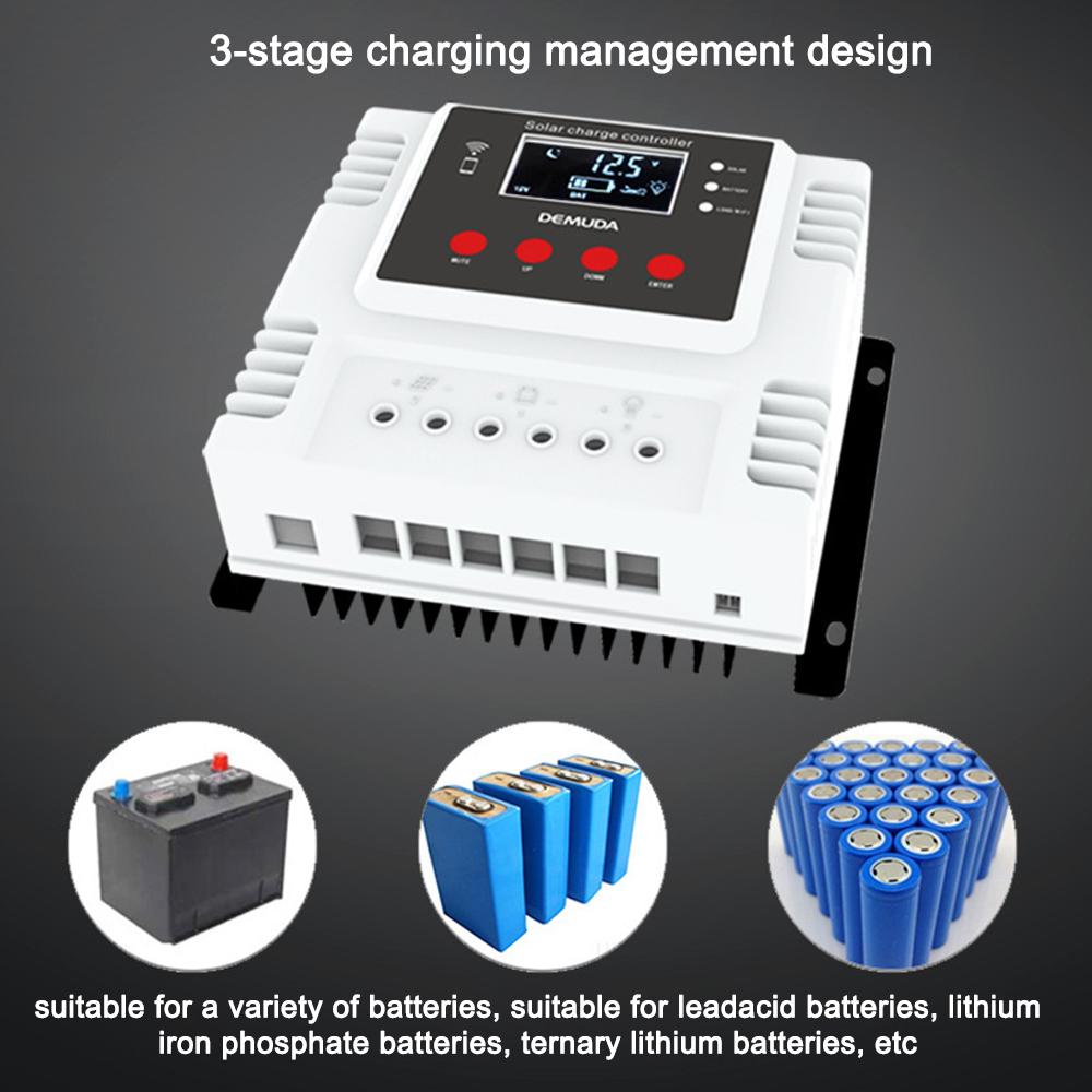 Intelligent Solar Charges Controller Mobilephone App Control Real-time Data Monitoring Device