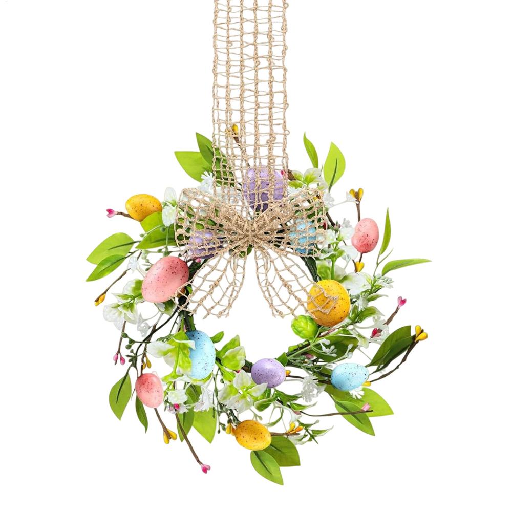 

Colorful Easter Eggs Decor Wreaths For Front Door Pastel Easter Egg Mini Spring Easter Wreath Easter Window Decor Wreath