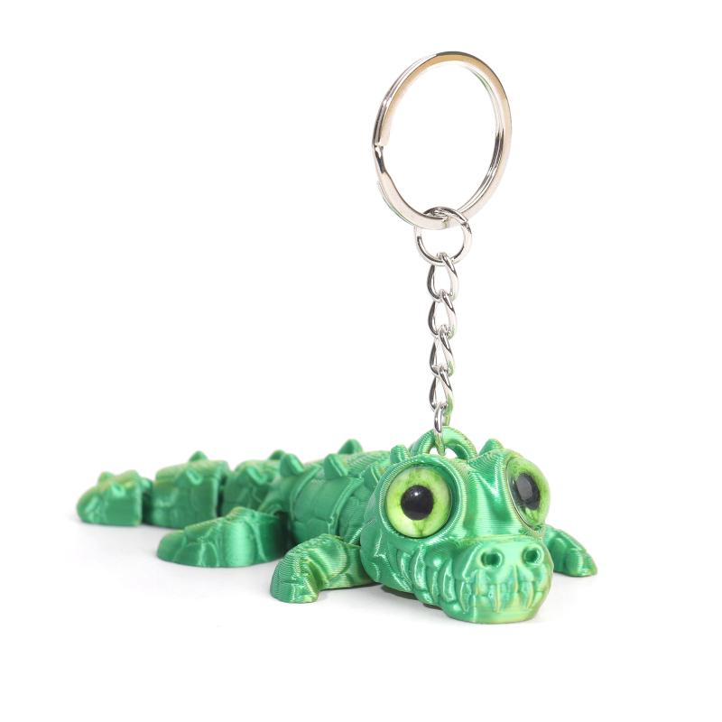 

3D Printed Crocodile Cute Keychain For Women Men Bag Decoration Fashion Backpack Pendant Party Gift Car Keychain Accessories A14